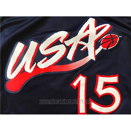 Camiseta USA 1996 Hakeem Olajuwon #15 Negro